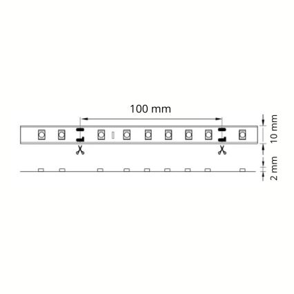 LED traka za kupatilo 5m LED/45W/12V IP65 bela