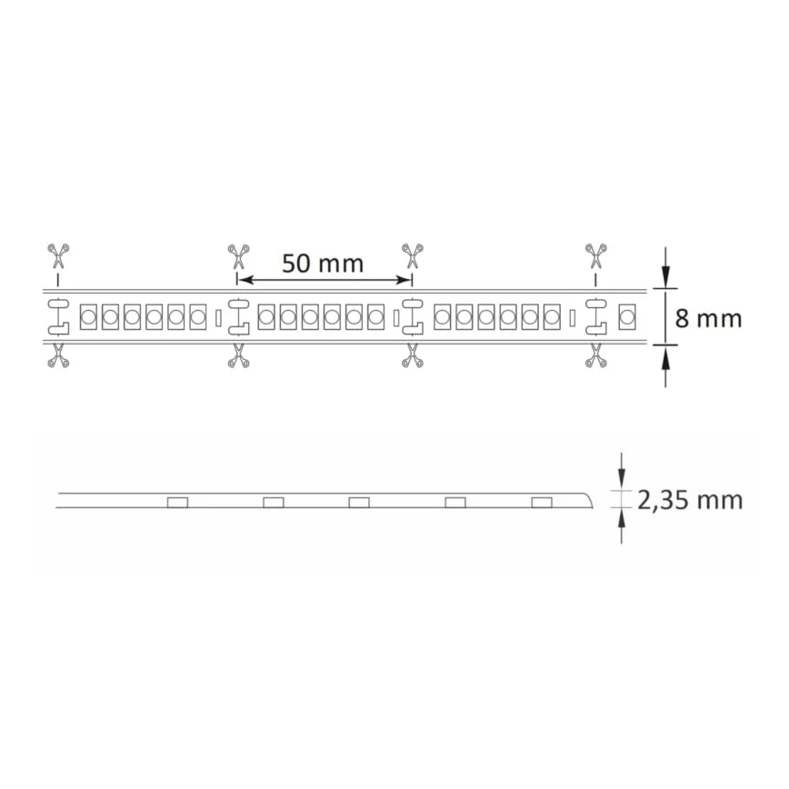 LED traka za spoljašnju upotrebu 3m LED/23W/24V/230V 4000K IP65