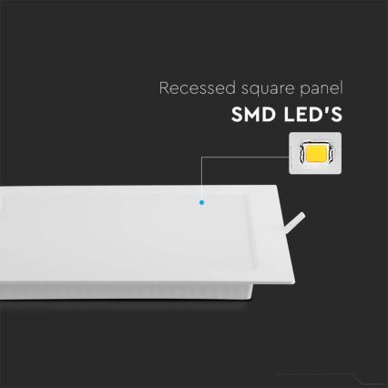 LED ugradna plafonska svetiljka LED/18W/230V 22x22 cm 3000K bela