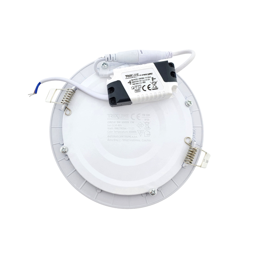 LED ugradna stropna svetiljka CIRCLE LED/9W/230V 6500K, prečnik 14,5 cm, bela