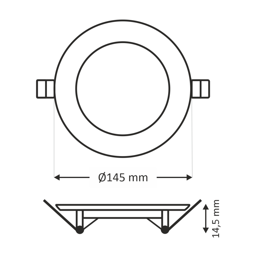 LED ugradna stropna svetiljka CIRCLE LED/9W/230V 6500K, prečnik 14,5 cm, bela