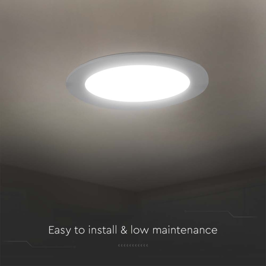 LED ugradna stropna svetiljka LED/6W/230V Ø12 cm 4000K bela