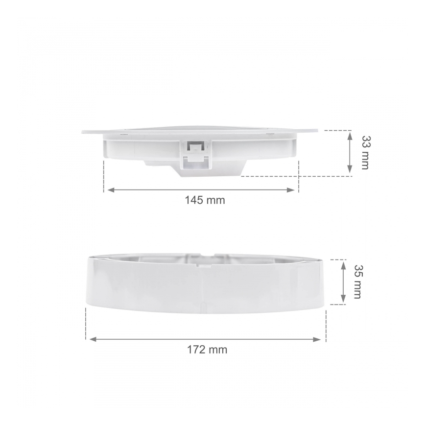 LED ugradna svetiljka ALGINE 2u1 LED/12W/230V 3000K bela