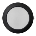 LED ugradna svetiljka CIRCLE LED/18W/230V 4000K prečnik 22 cm crna