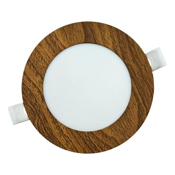 LED ugradna svetiljka CIRCLE LED/6W/230V 4200K, prečnik 11,8 cm, braon