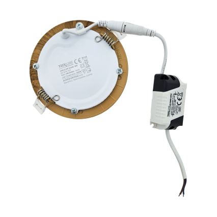 LED ugradna svetiljka CIRCLE LED/6W/230V 4200K, prečnik 11,8 cm, braon