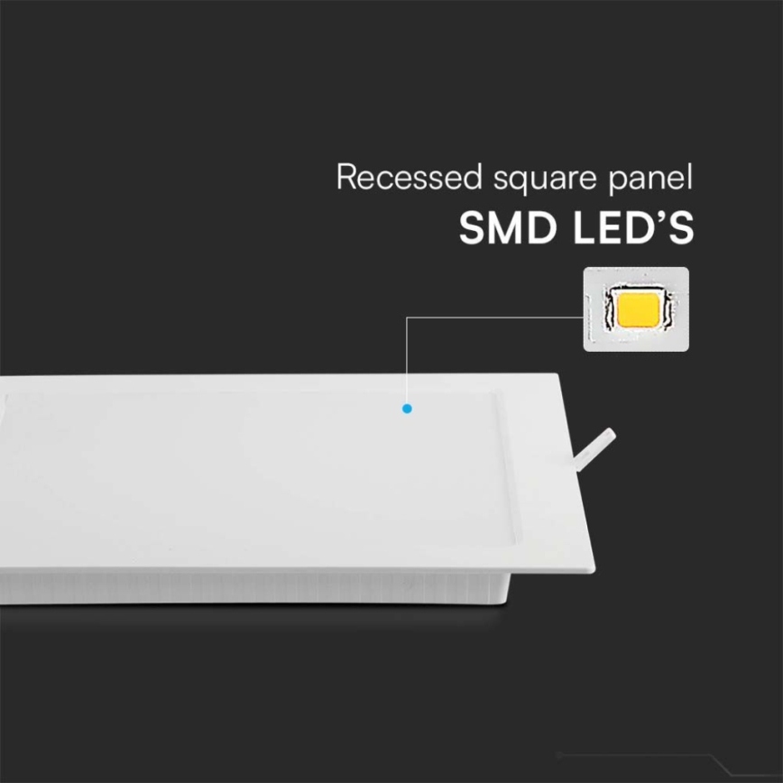 LED ugradna svetiljka LED/3W/230V 9x9 cm 3000K bela