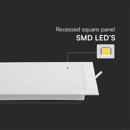 LED ugradna svetiljka LED/6W/230V 12x12 cm 3000K bela