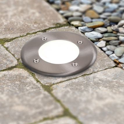 LED ugradna svetiljka MIVO LED/3W/230V prečnika 12 cm IP67 mat hrom