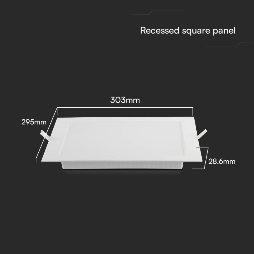 LED ugradna svetiljka sa SAMSUNG čipom LED/24W/230V 3000K 29,5x29,5 cm bela