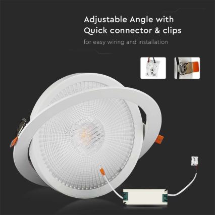 LED ugradna svetiljka SAMSUNG CHIP/20W/230V 3000K