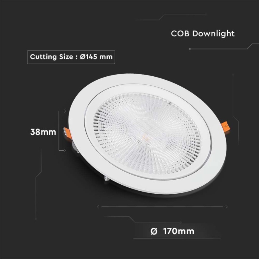 LED ugradna svetiljka SAMSUNG CHIP/20W/230V 3000K