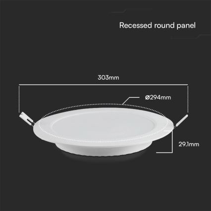 LED ugradna svetiljka SAMSUNG čip LED/24W/230V 4000K pr. 29,4 cm bela