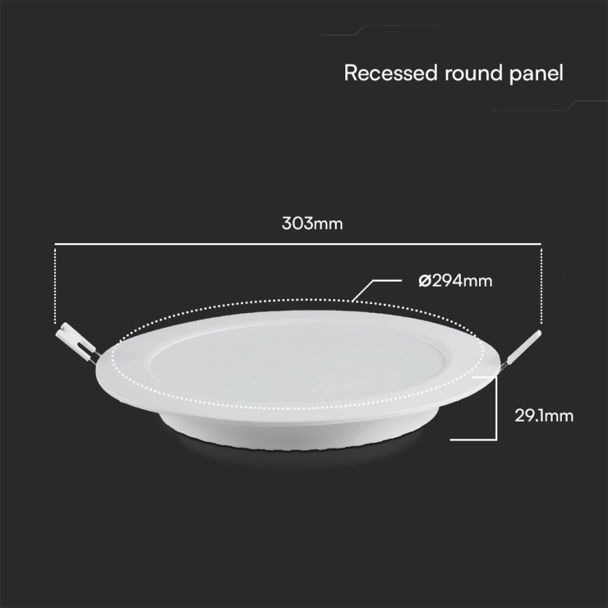 LED ugradna svetiljka SAMSUNG čip LED/24W/230V 4000K pr. 29,4 cm bela