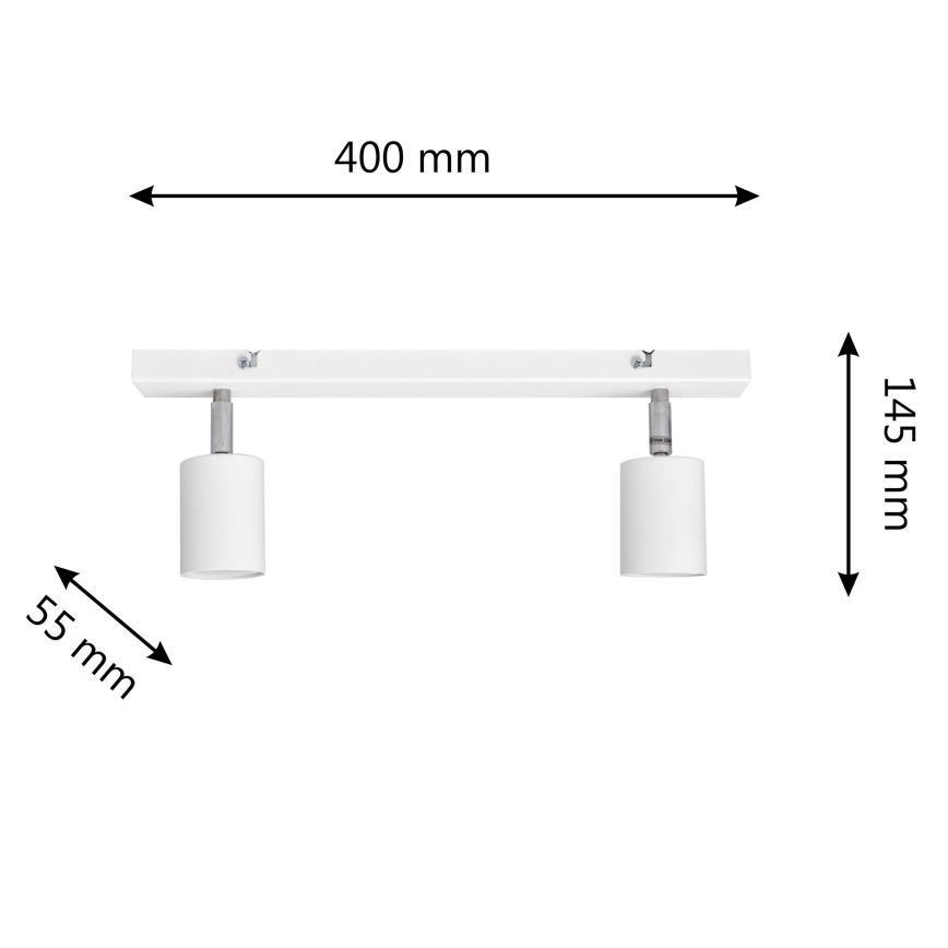 LED ugradna svetiljka TUNE 2xGU10/4,8W/230V bela