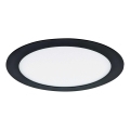 LED ugradna svetiljka VEGA LED/18W/230V 2900/3900/5800K prečnik 22,5 cm, crna