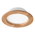 LED ugradna svetiljka WOODY SPOT LED/12,5W/230V 4000K hrast Ø 16 cm
