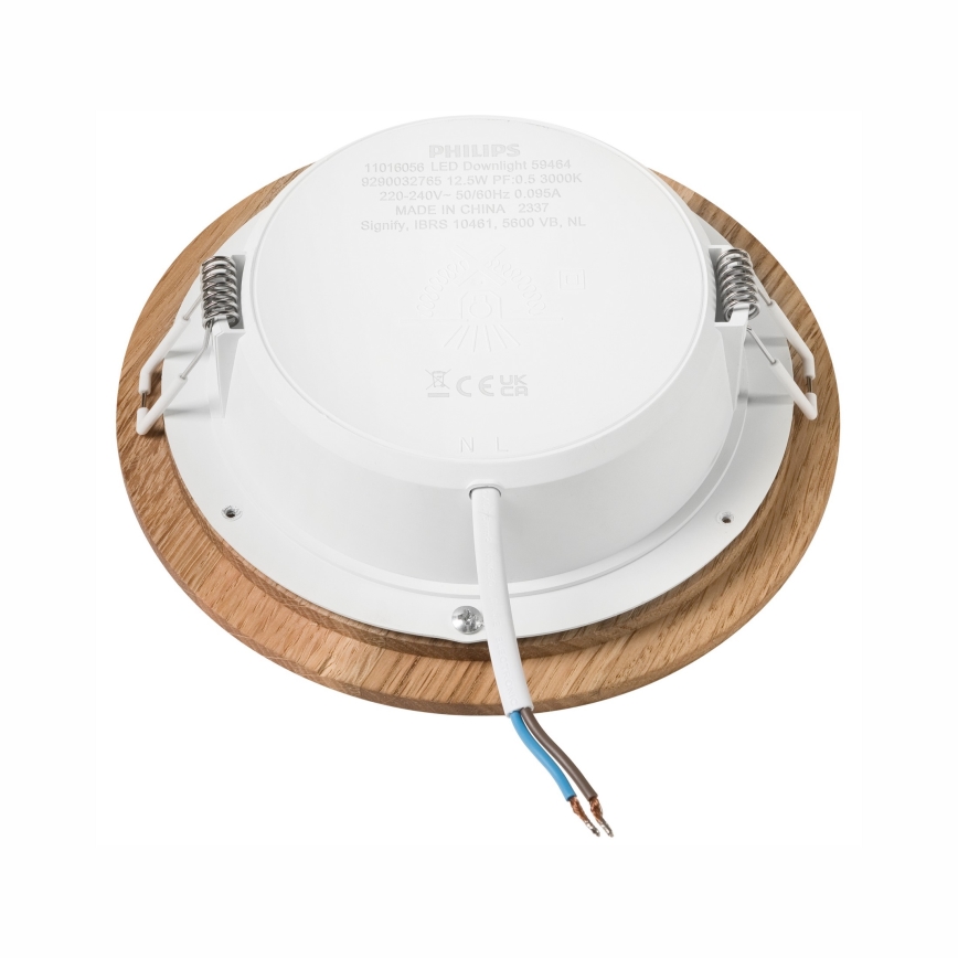 LED ugradna svetiljka WOODY SPOT LED/12,5W/230V 4000K hrast Ø 16 cm