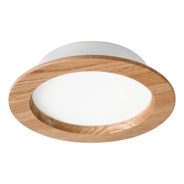 LED ugradna svetiljka WOODY SPOT LED/16,5W/230V 4000K hrast, prečnik 18,5 cm