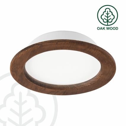 LED ugradna svetiljka WOODY SPOT LED/16,5W/230V 4000K trešnja, prečnik 18,5 cm