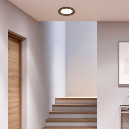 LED ugradna svetiljka WOODY SPOT LED/16,5W/230V 4000K trešnja, prečnik 18,5 cm
