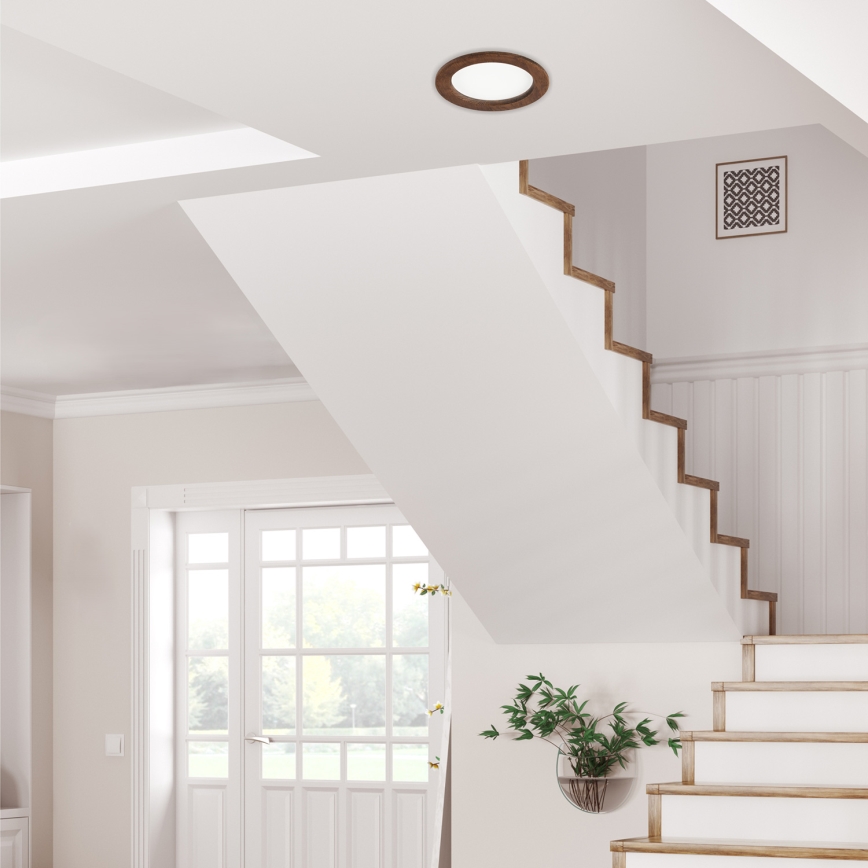 LED ugradna svetiljka WOODY SPOT LED/16,5W/230V 4000K trešnja, prečnik 18,5 cm