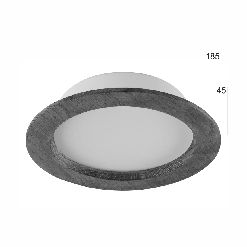 LED ugradna svetiljka WOODY SPOT LED/16,5W/230V 4000K trešnja, prečnik 18,5 cm