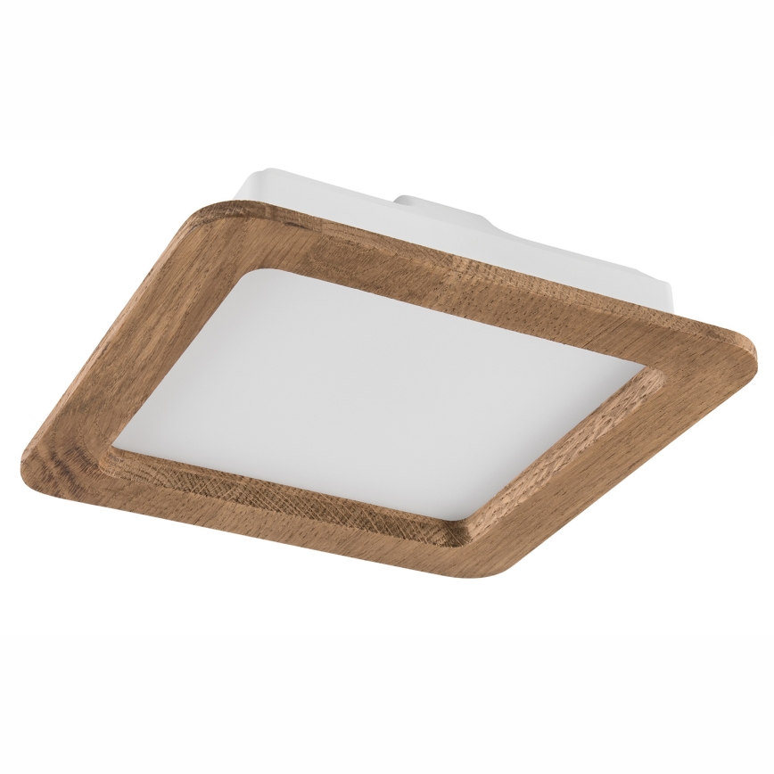 LED ugradna svetiljka WOODY SPOT LED/17W/230V 3000K orah 18,5x18,5 cm