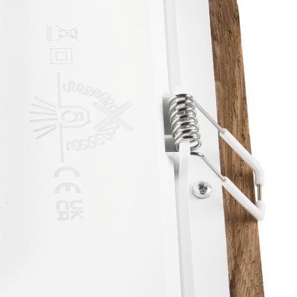 LED ugradna svetiljka WOODY SPOT LED/17W/230V 3000K orah 18,5x18,5 cm