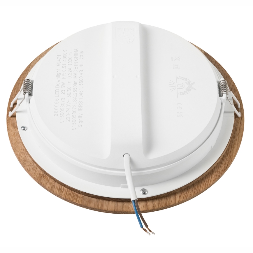 LED ugradna svetiljka WOODY SPOT LED/23,5W/230V 4000K hrast, prečnik 23,5 cm