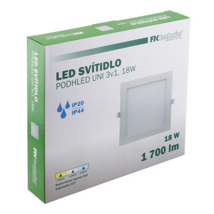 LED ugradna svetiljka za kupatilo LED/18W/230V 3000/4000/6000K IP44