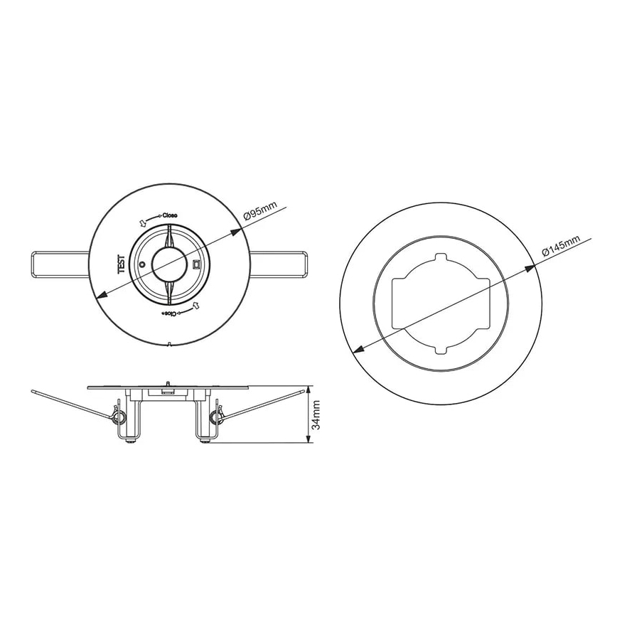 LED ugradna svetiljka za nuždu LED/2W/230V 6000K