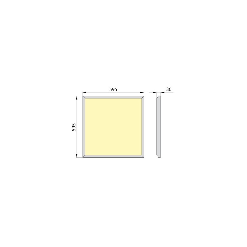 LED ugradni panel OREGA PLUS 60 LED/50W/230V 4000K IP40