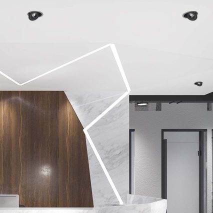 LED ugradni spot 28W/230V 3000/4000/6400K, prečnik 20 cm, crna