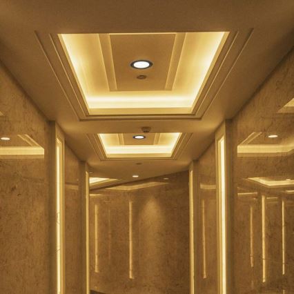 LED ugradni spot 28W/230V 3000/4000/6400K, prečnik 20 cm, crna