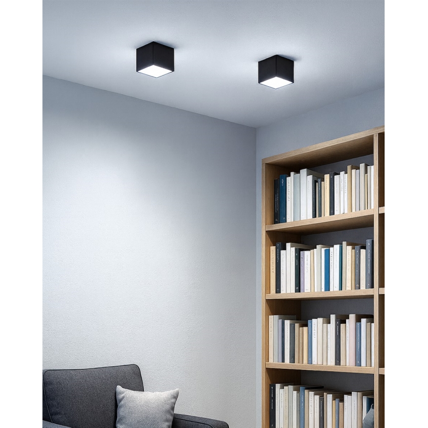 LED ugradni spot LED/5W/230V 3000/4000/6400K 7,5x7,5 cm crna