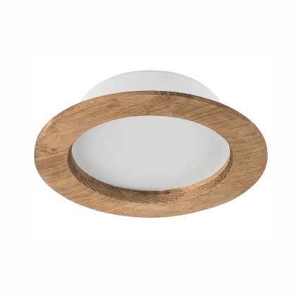 LED ugradno plafonsko svetlo WOODY SPOT LED/12,5W/230V 3000K, orah, prečnik 16 cm