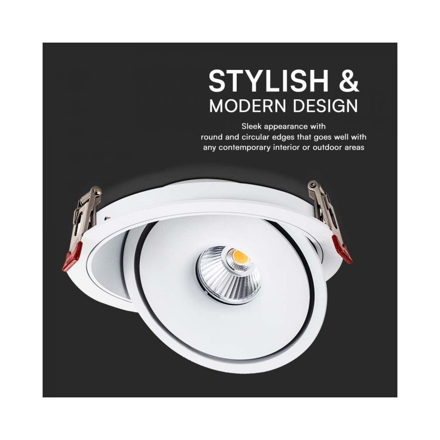 LED ugradno spot svetlo LED/12W/230V 3000/4000/6400K prečnik 12 cm bela