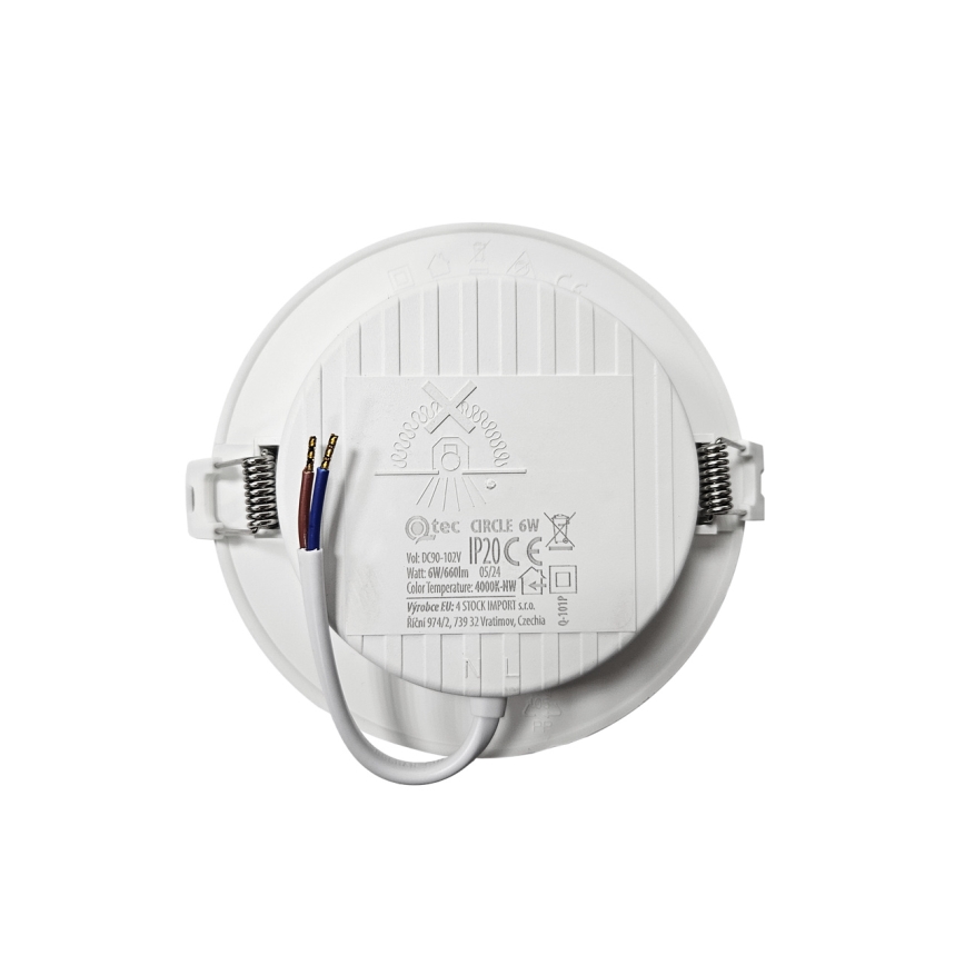 LED ugradno stropno svetlo CIRCLE LED/6W/230V 4000K prečnik 12 cm bela