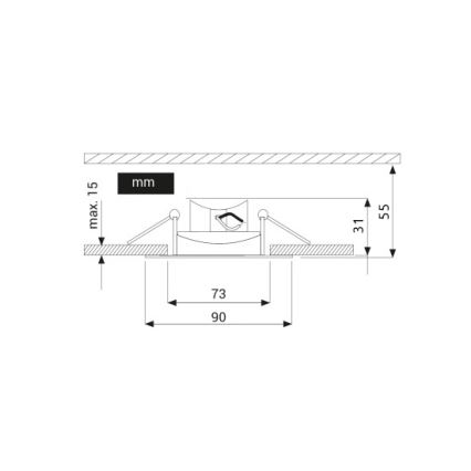 LED ugradno stropno svetlo EYE LED/5W/230V 3000K
