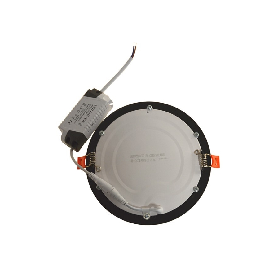 LED ugradno stropno svetlo GERD LED/12W/230V 4000K crno