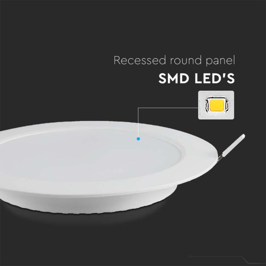 LED ugradno stropno svetlo LED/18W/230V prečnika 22 cm 3000K belo