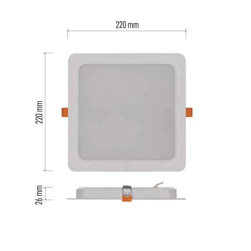 LED ugradno stropno svetlo LED/24W/230V 22x22 cm bela