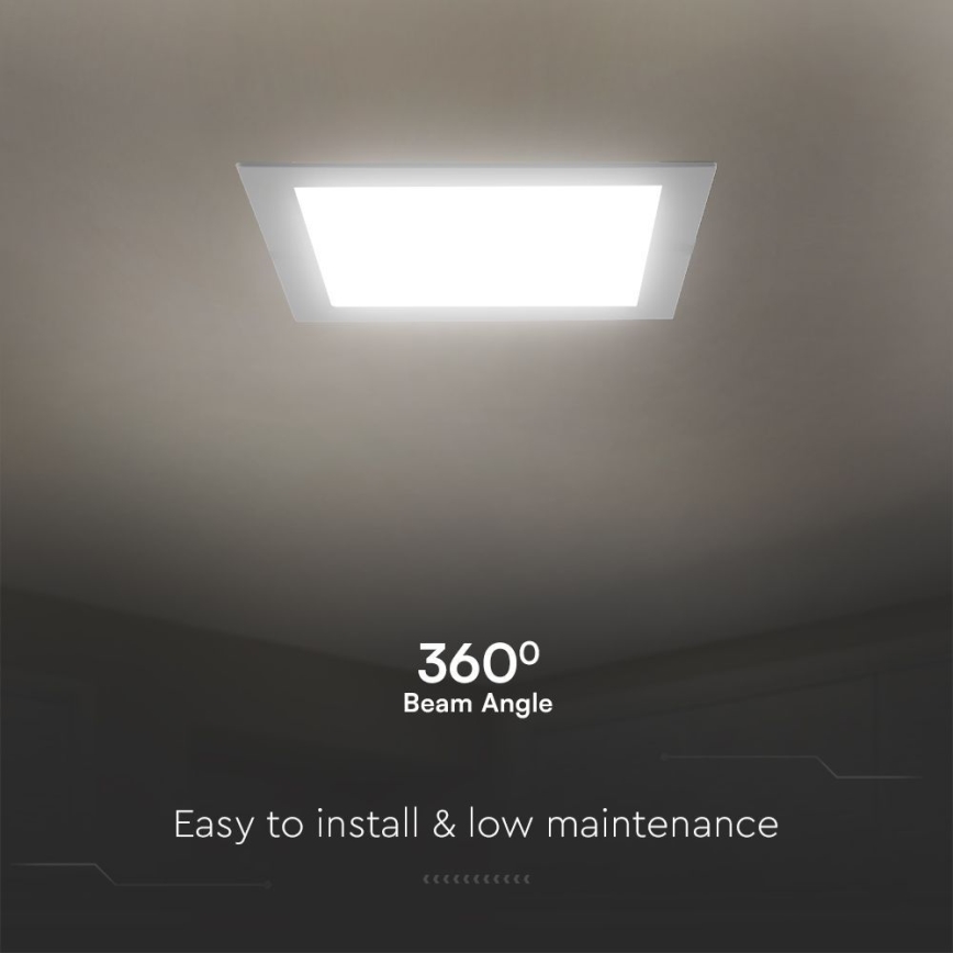 LED ugradno stropno svetlo SAMSUNG čip LED/18W/230V 3000K 22x22 cm belo
