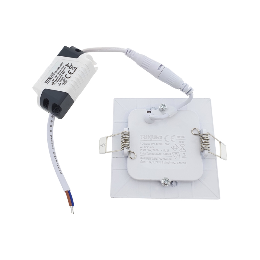 LED ugradno stropno svetlo SQUARE LED/3W/230V 4200K 8,3x8,3 cm belo