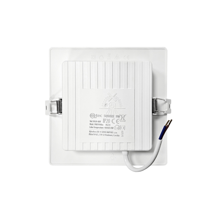 LED ugradno stropno svetlo SQUARE LED/9W/230V 4000K 14,5x14,5 cm belo