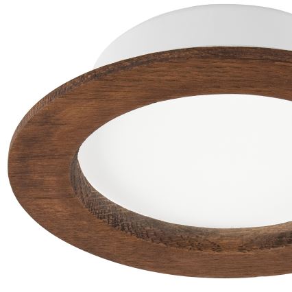 LED ugradno stropno svetlo WOODY SPOT LED/12,5W/230V 3000K trešnja prečnik 16 cm