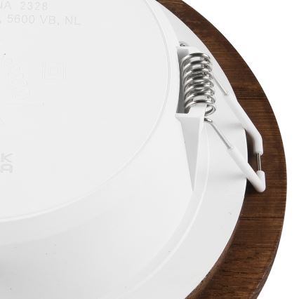 LED ugradno stropno svetlo WOODY SPOT LED/12,5W/230V 3000K trešnja prečnik 16 cm