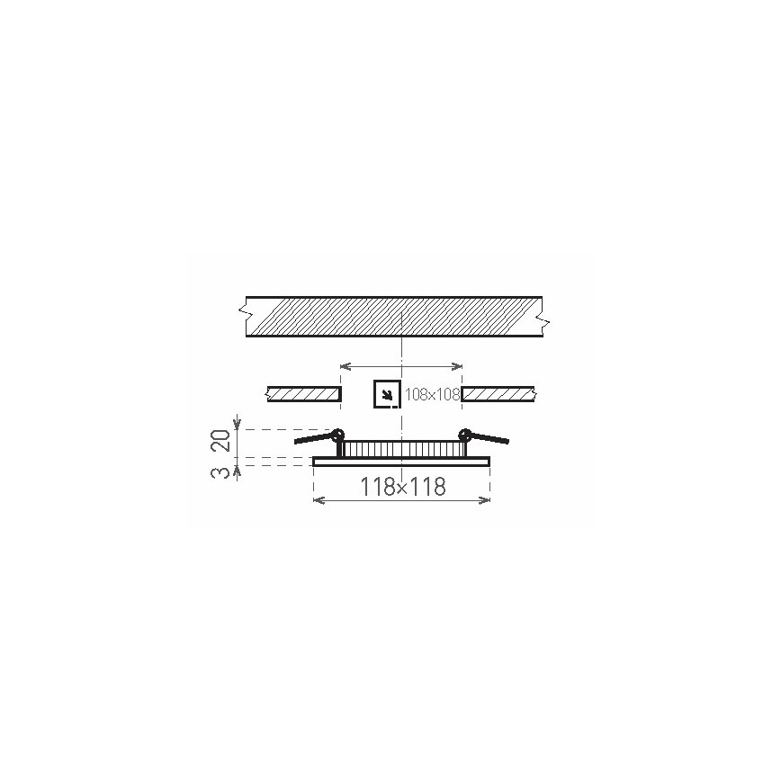 LED ugradno stropno svetlo za kupatilo VEGA LED/6W/230V 2800K 11,8 cm IP44