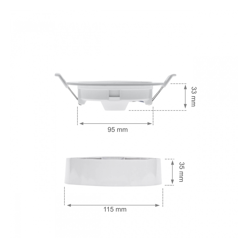 LED ugradno svetlo ALGINE 2u1 LED/6W/230V 3000K belo